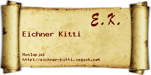 Eichner Kitti névjegykártya